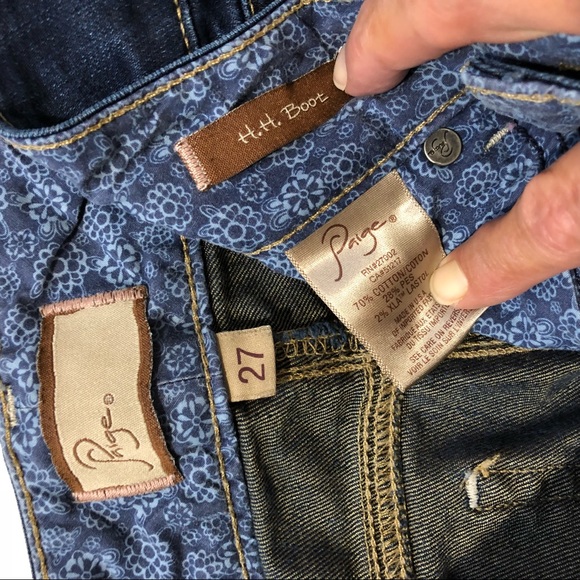 Paige Low Rise Stretch H. H. Boot Cut Jeans - Picture 5 of 8